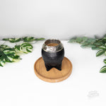 Mate Torpedo Artesanal Negro Textura Cocodrilo