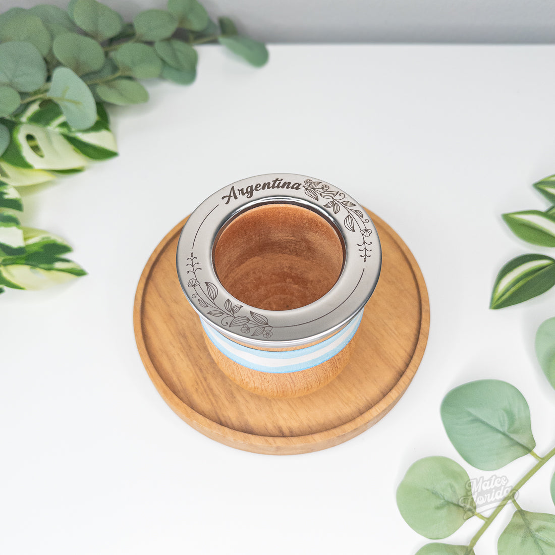 Mate de Algarrobo Grabado "Argentina" | Pieza Única