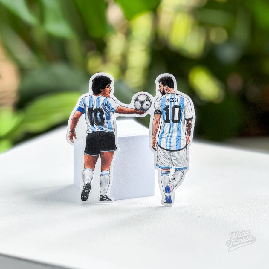 Sticker - Diego y Messi Ídolos