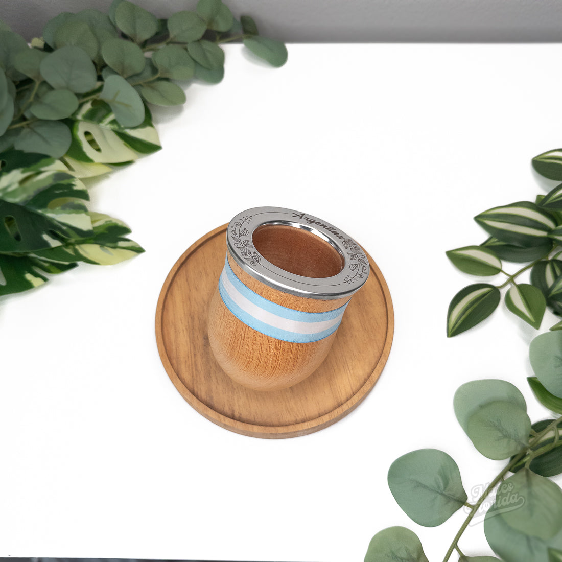 Mate de Algarrobo Grabado "Argentina" | Pieza Única