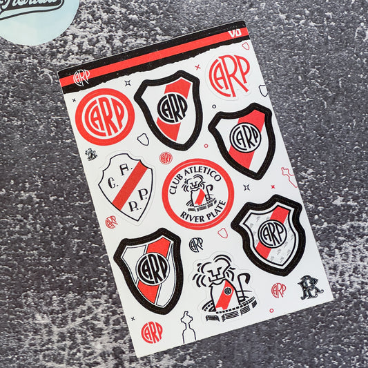 Escudos River Plate - Plancha de Stickers VD