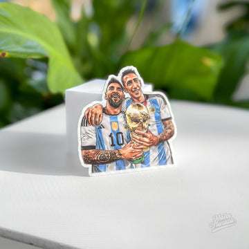 Sticker - Leo y Fideo con Copa