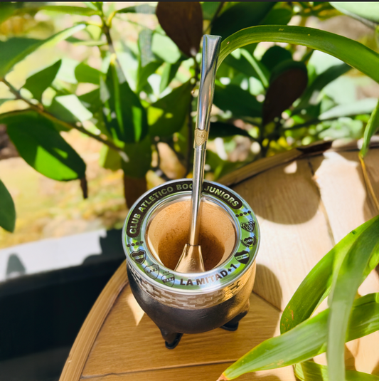 Mate Boca Juniors | Imperial interior de Calabaza | Bombilla con escudo incluida